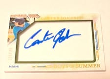 2025 Panini Boys of Summer Jumbo Acetate Signatures Carter Johnson #26 card