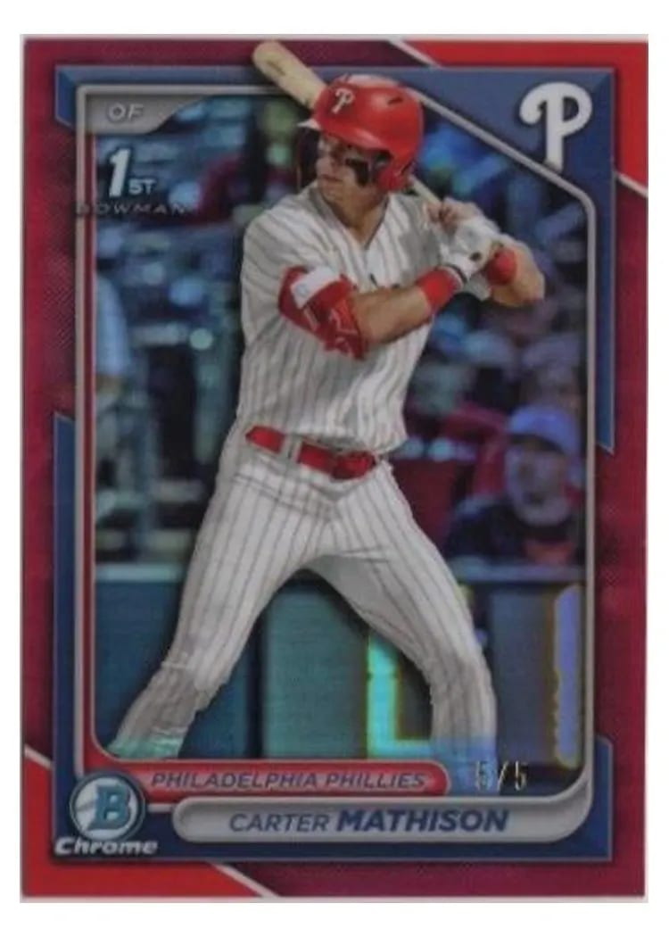 2024 Bowman Draft Chrome Carter Mathison #BDC-127 card