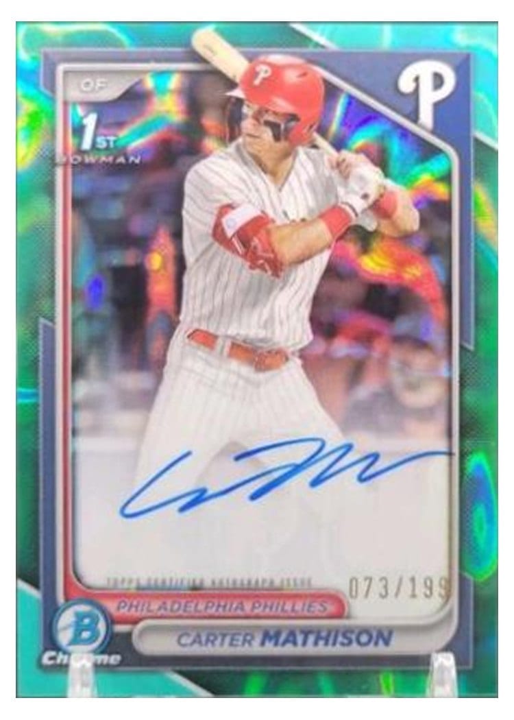 2024 Bowman Draft Chrome Prospect Autographs Carter Mathison #CPA-CMA card