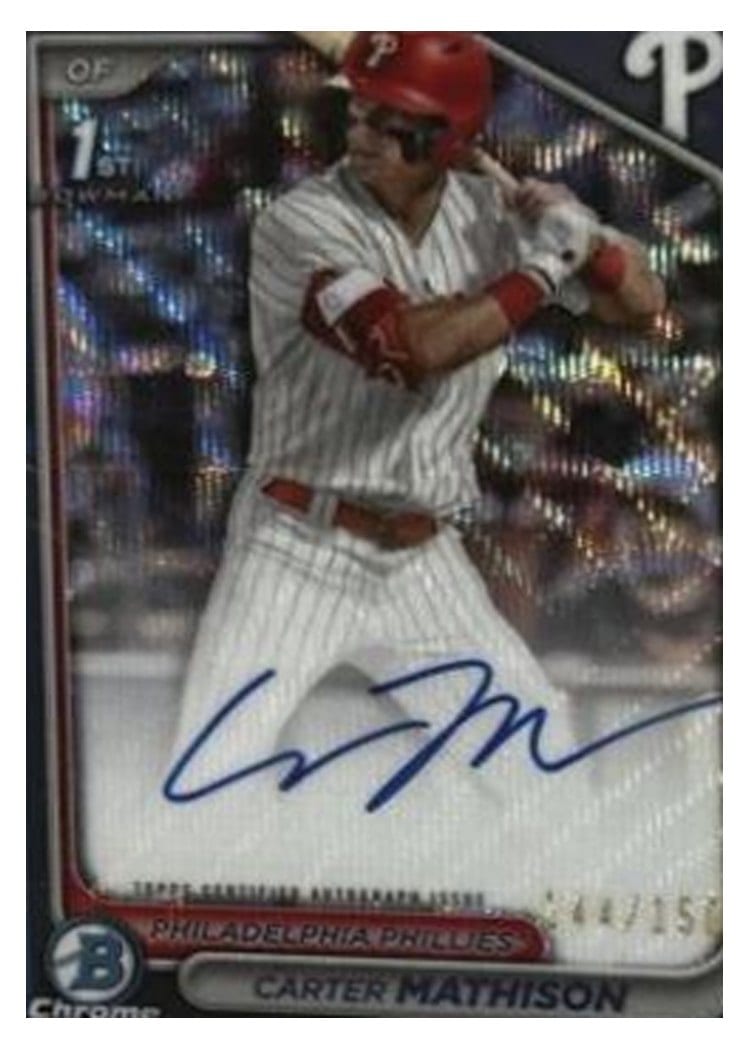2024 Bowman Draft Chrome Prospect Autographs Carter Mathison #CPA-CMA card