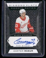 2025-26 Upper Deck Black Diamond Diamond Plate Rookie Auto Carter Mazur #DPR-CM