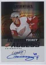 2025-26 Upper Deck Credentials Debut Ticket Access Autographs Carter Mazur #DTA-CM card