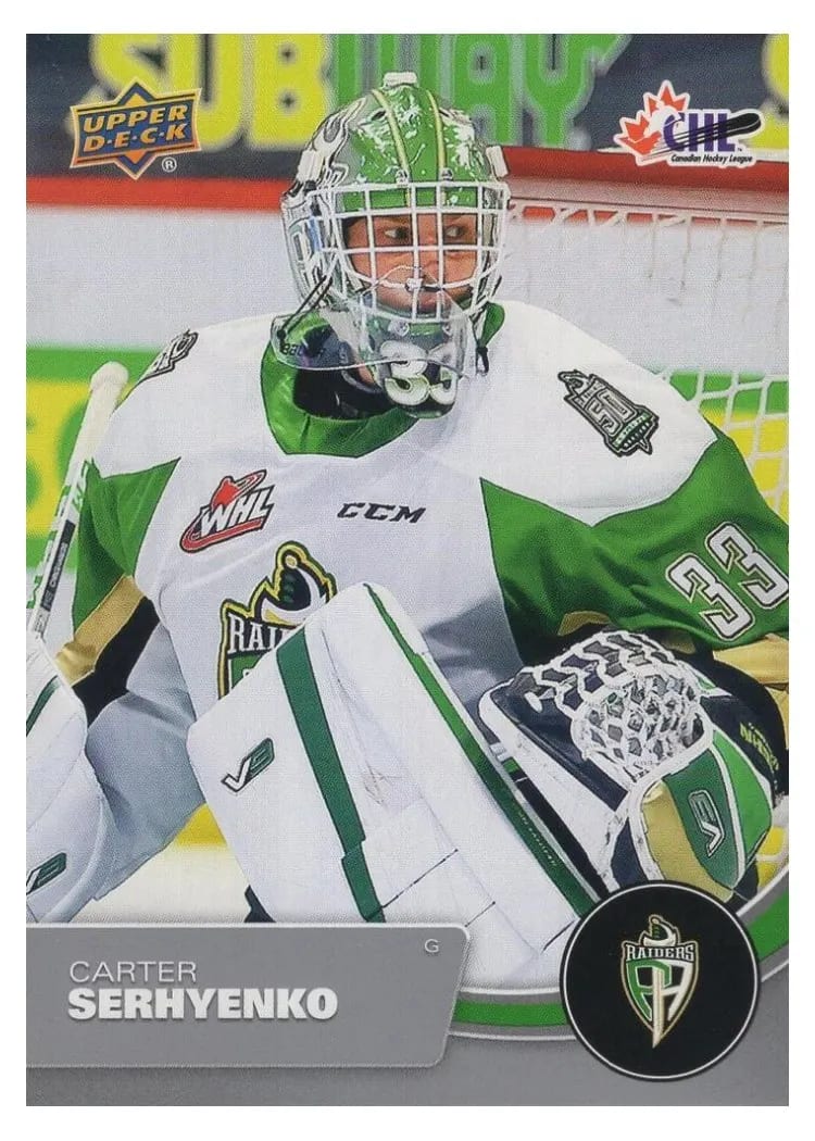 2021 Upper Deck CHL Carter Serhyenko #120 card