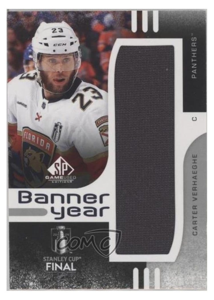2024-25 SP Game Used 2024 Stanley Cup Finals Banner Year Relics Carter Verhaeghe #BYSC-CV card