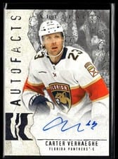 2025-26 Upper Deck Artifacts Autofacts Carter Verhaeghe #AF-CV card