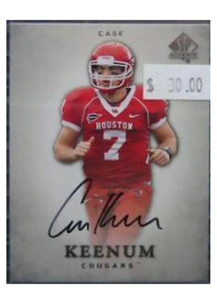 2012 SP Authentic Case Keenum #18 card
