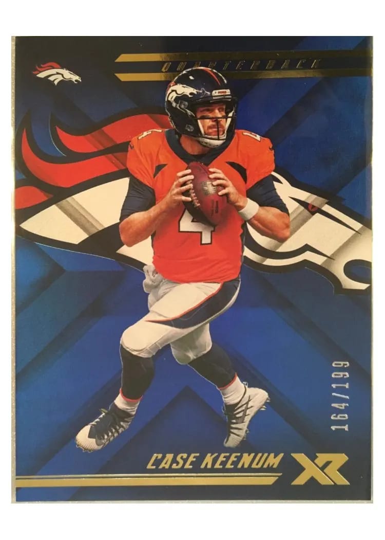 2018 Panini XR Case Keenum #38 card