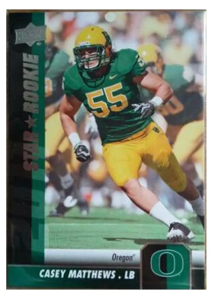 2011 Upper Deck Casey Matthews #182 card