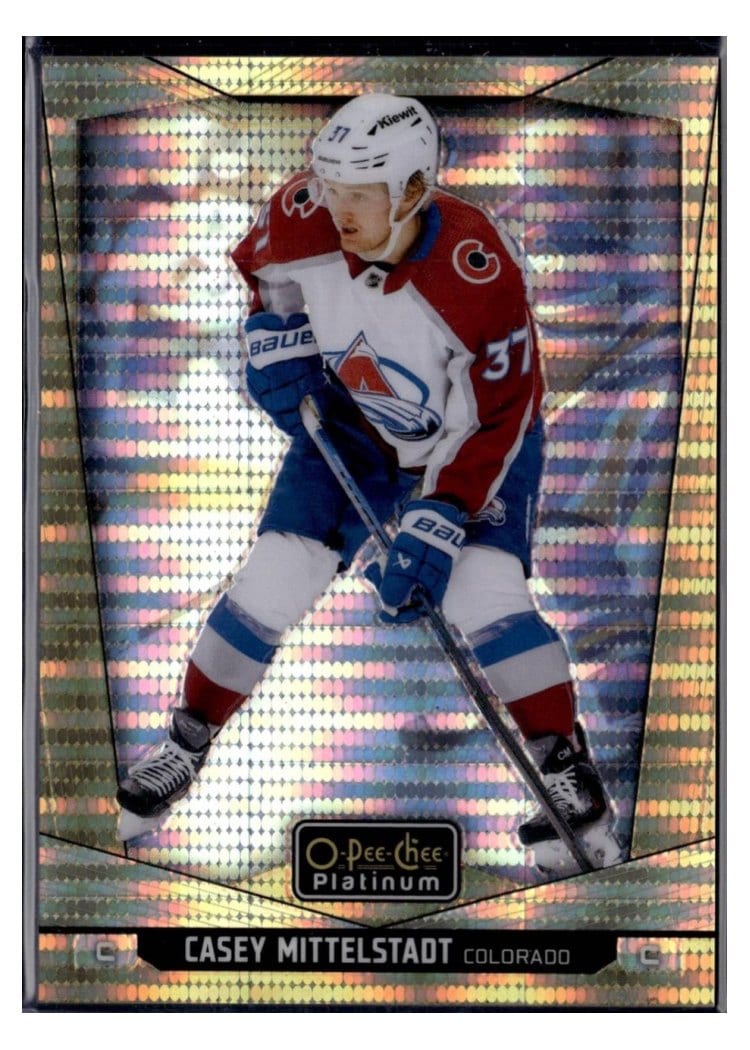 2024-25 O-Pee-Chee Platinum Base Set Casey Mittelstadt Seismic Gold #136 card