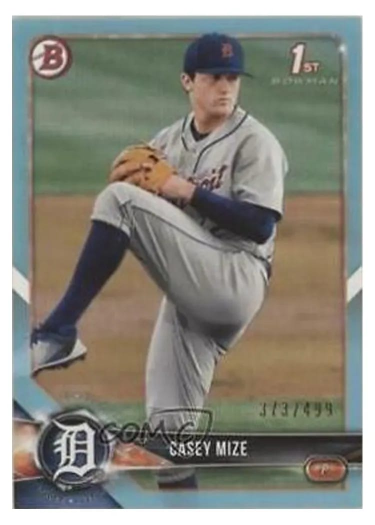 2018 Bowman Draft Base Set Casey Mize #BD-1 card