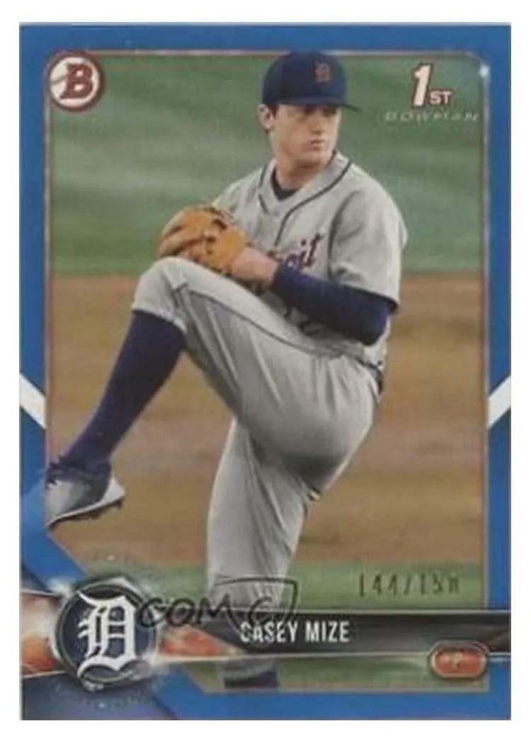 2018 Bowman Draft Base Set Casey Mize #BD-1 card