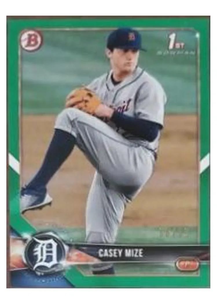2018 Bowman Draft Base Set Casey Mize #BD-1 card