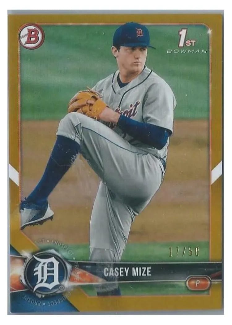 2018 Bowman Draft Base Set Casey Mize #BD-1 card