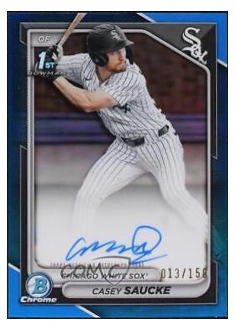 2024 Bowman Draft Chrome Prospect Autographs Casey Saucke #CPA-CSA card