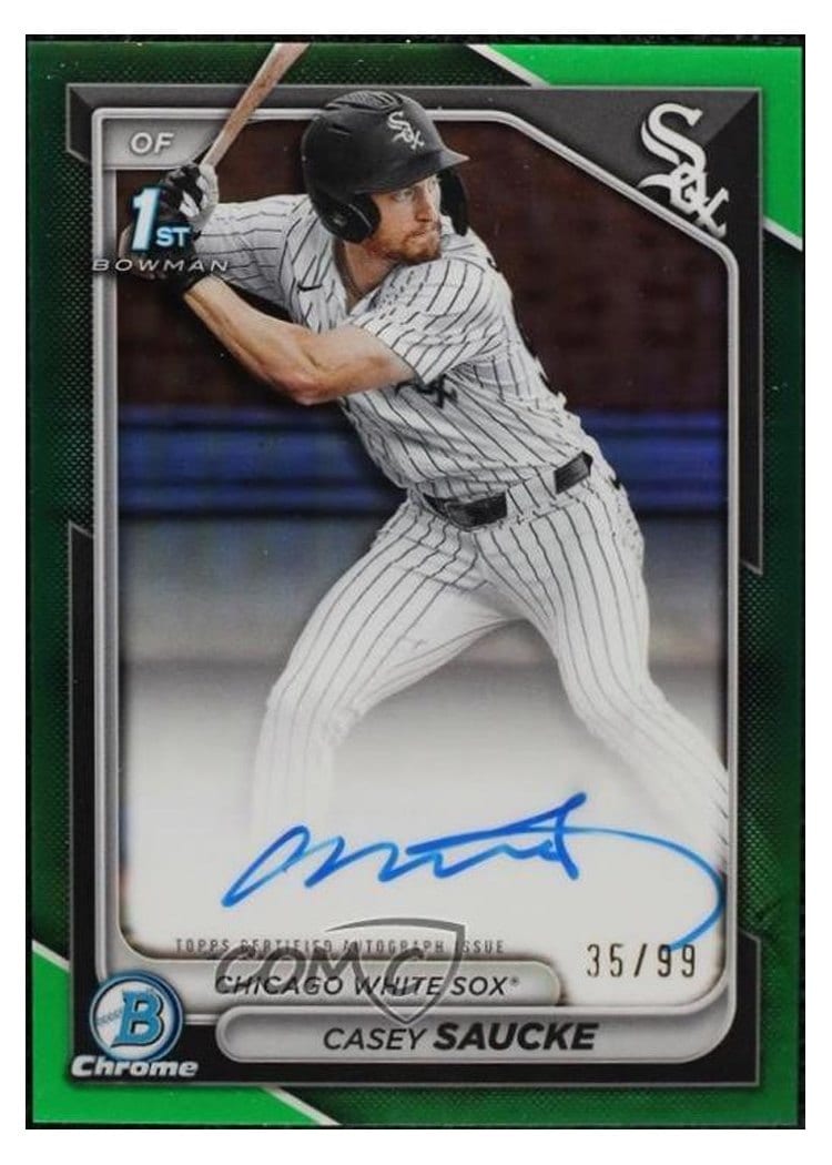 2024 Bowman Draft Chrome Prospect Autographs Casey Saucke #CPA-CSA card