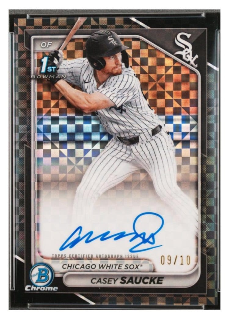 2024 Bowman Draft Chrome Prospect Autographs Casey Saucke #CPA-CSA card