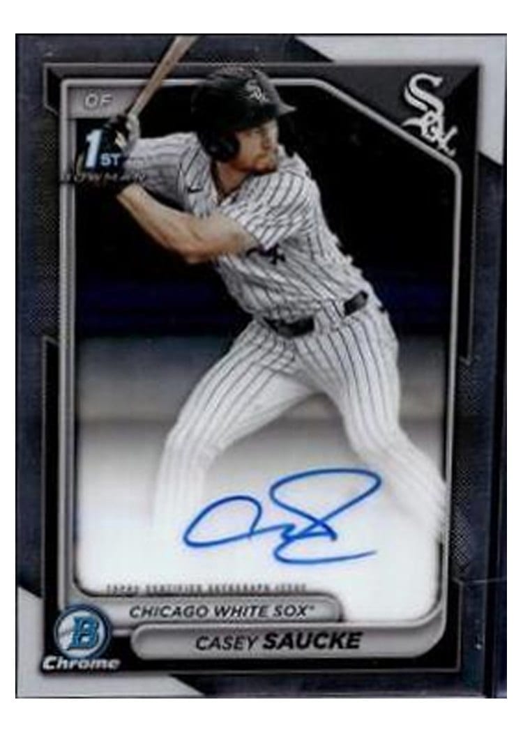 2024 Bowman Draft Chrome Prospect Autographs Casey Saucke #CPA-CSA card