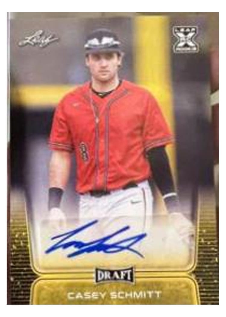 2020 Leaf Draft Retail Autographs Casey Schmitt #BA-CS1 card