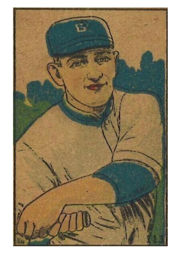 1919 W514 Casey Stengel Hand Cut #113 card