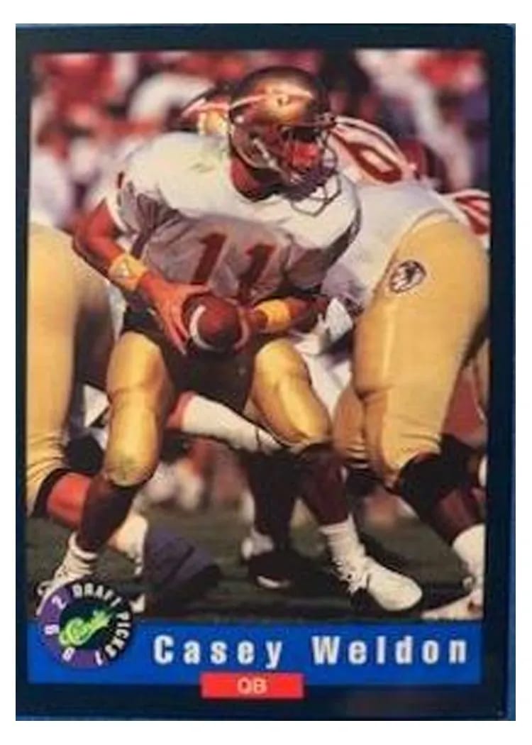 1992 Classic Draft Picks Casey Weldon #31 card
