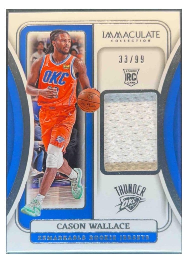 2023-24 Panini Immaculate Collection Remarkable Rookie Jerseys Cason Wallace #8 card