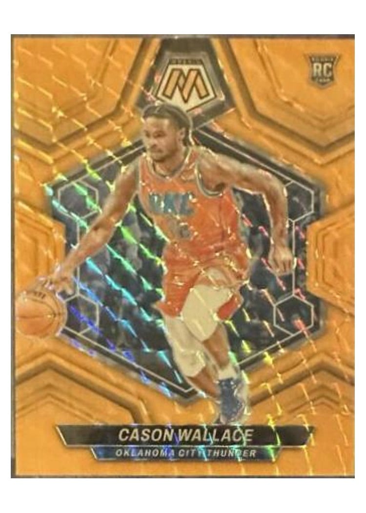 2023-24 Panini Mosaic Base Set Cason Wallace Orange Fluorescent #218 card
