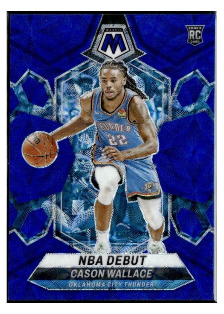 2023-24 Panini Mosaic Base Set Cason Wallace International Blue #258 card
