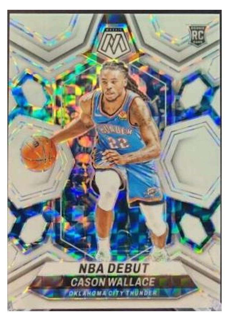 2023-24 Panini Mosaic Base Set Cason Wallace White #258 card