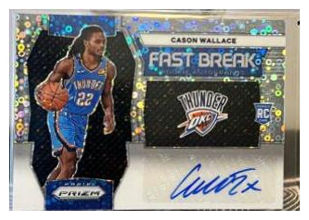 2023-24 Panini Prizm Fast Break Rookie Autographs Cason Wallace #FBR-CAS card