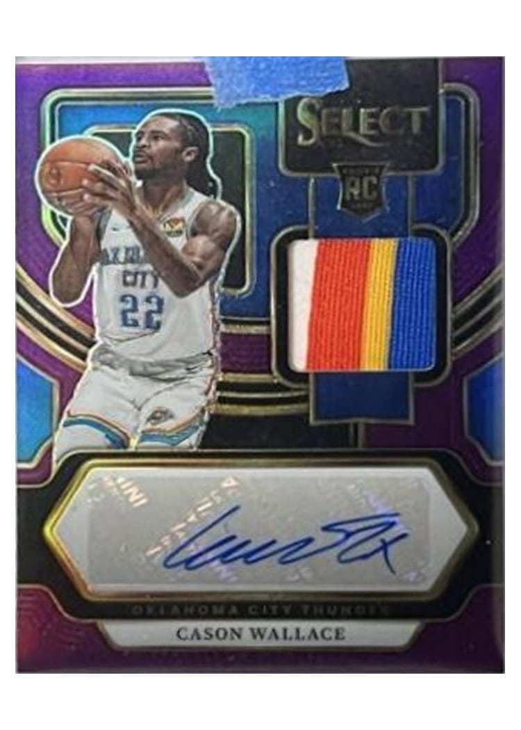 2023-24 Panini Select Rookie Jersey Autographs Cason Wallace #RJ-CSS card