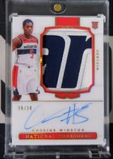 2020-21 Panini National Treasures Rookie Patch Autographs Cassius Winston #113 card