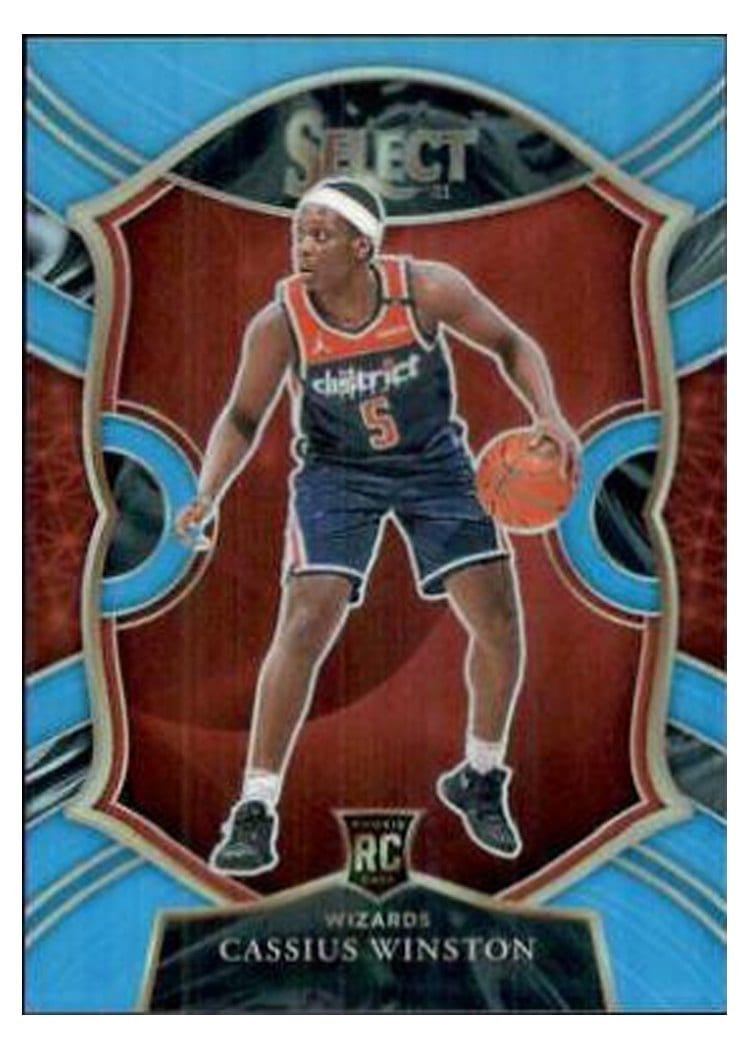 2020-21 Panini Select Base Set Cassius Winston Light Blue Prizm #96 card
