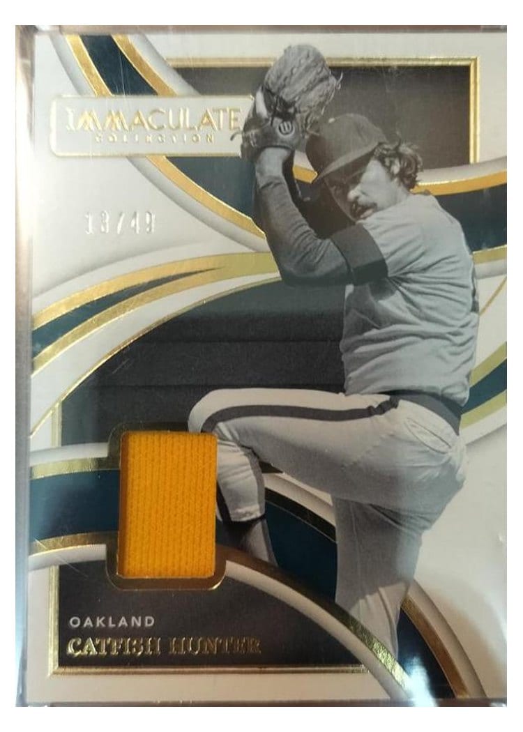 2022 Panini Immaculate Collection Legends Material Catfish Hunter #LM-CH card