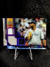 2022 Topps Tribute Triple Relics CC Sabathia #TTR-CS card