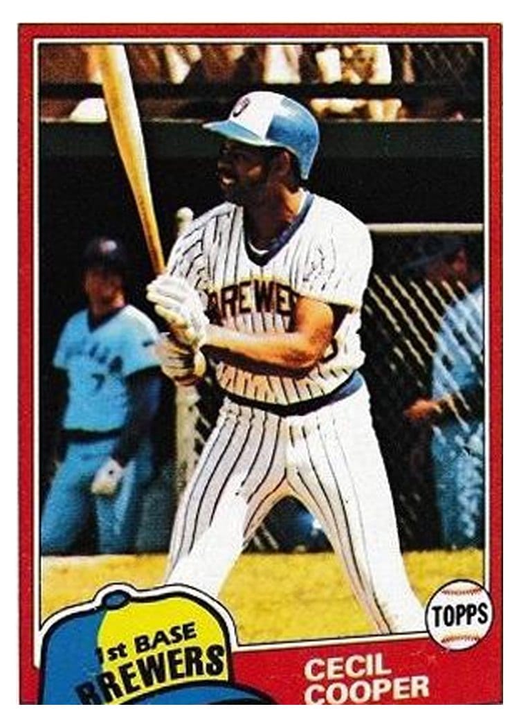 1981 Topps Cecil Cooper #555 card
