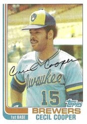 1982 Topps Base Set Cecil Cooper #675 card