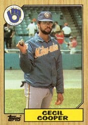 1987 Topps Base Set Cecil Cooper #10 card