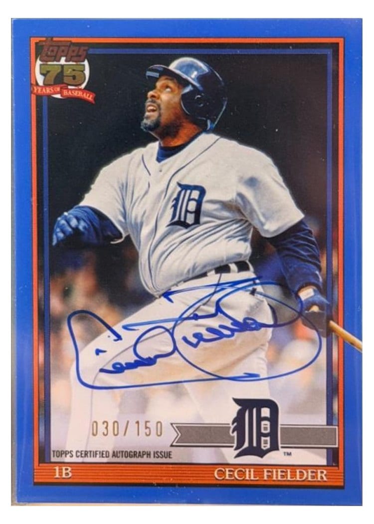 2026 Topps 1991 Topps Autographs Cecil Fielder #91A-CEC card