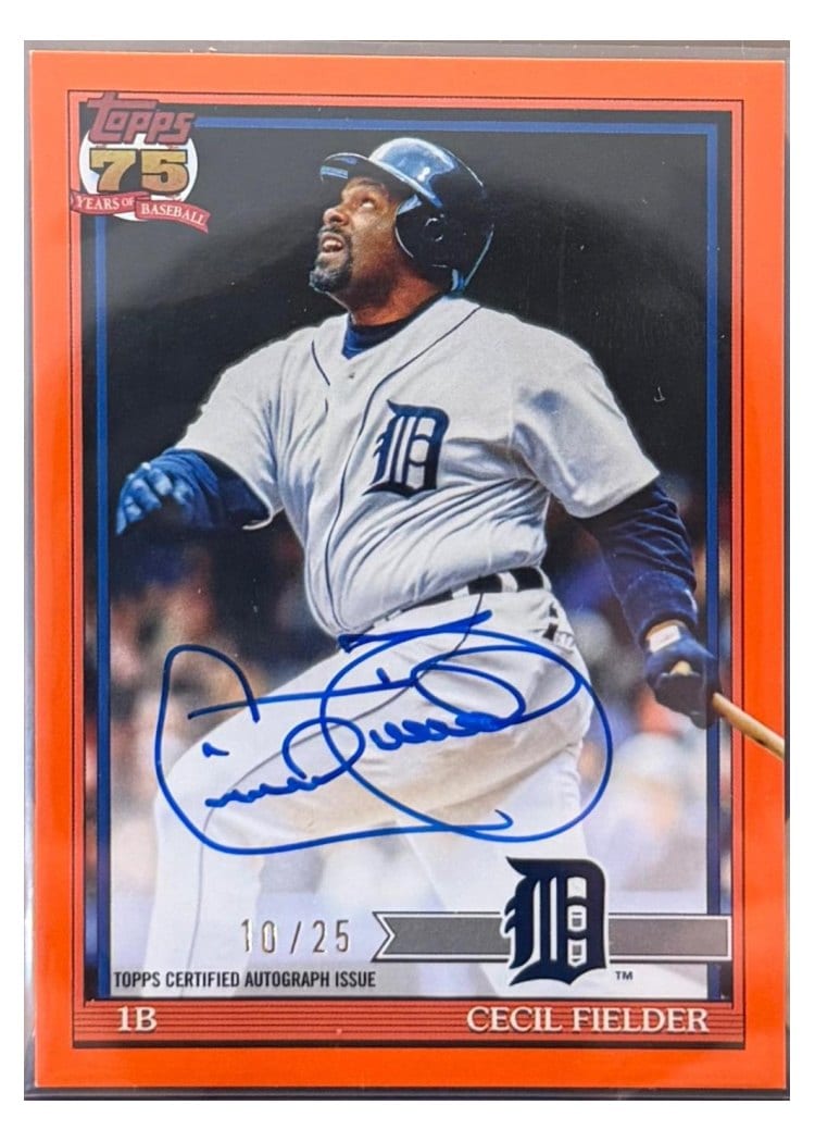 2026 Topps 1991 Topps Autographs Cecil Fielder #91A-CEC card