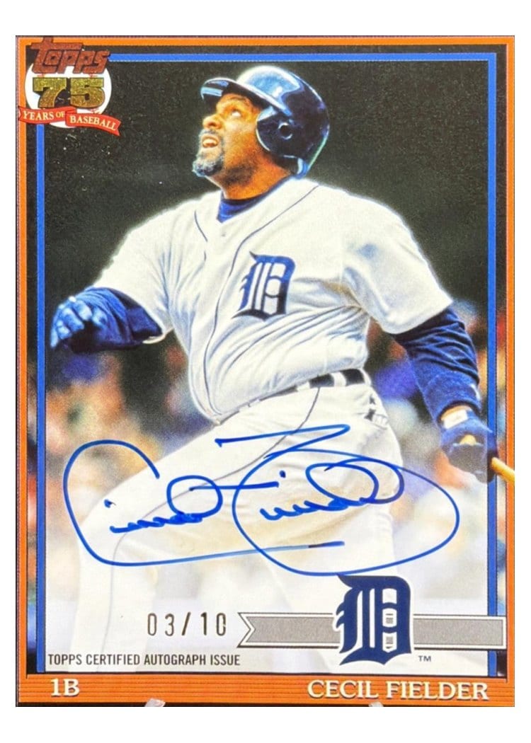 2026 Topps 1991 Topps Autographs Cecil Fielder #91A-CEC card