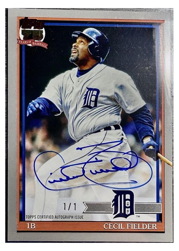 2026 Topps 1991 Topps Autographs Cecil Fielder #91A-CEC card