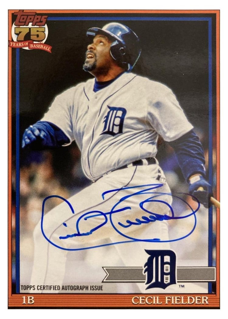 2026 Topps 1991 Topps Autographs Cecil Fielder #91A-CEC card