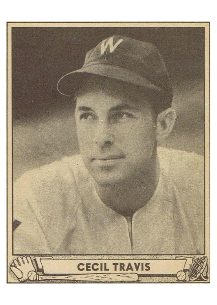 1940 Play Ball Cecil Travis #16 card