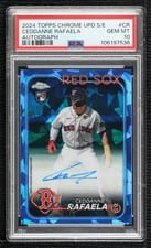 2024 Topps Chrome Update Sapphire Edition Autographs Ceddanne Rafaela #USA-CR card