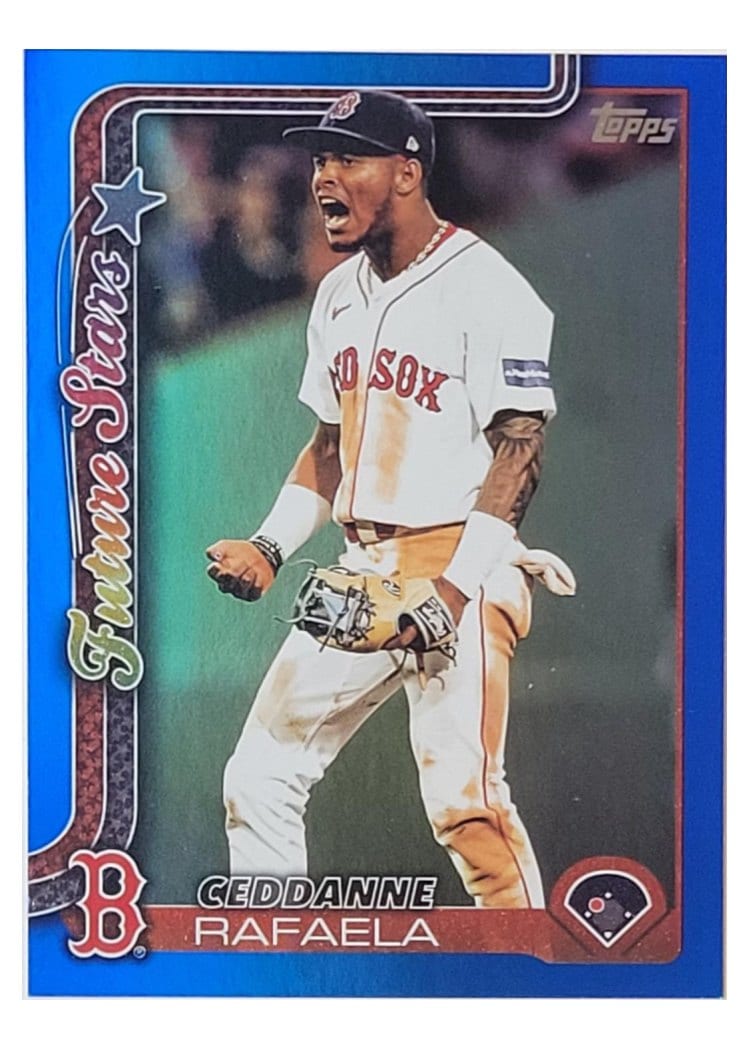 2025 Topps Base Set Ceddanne Rafaela Blue Rainbow #148 card