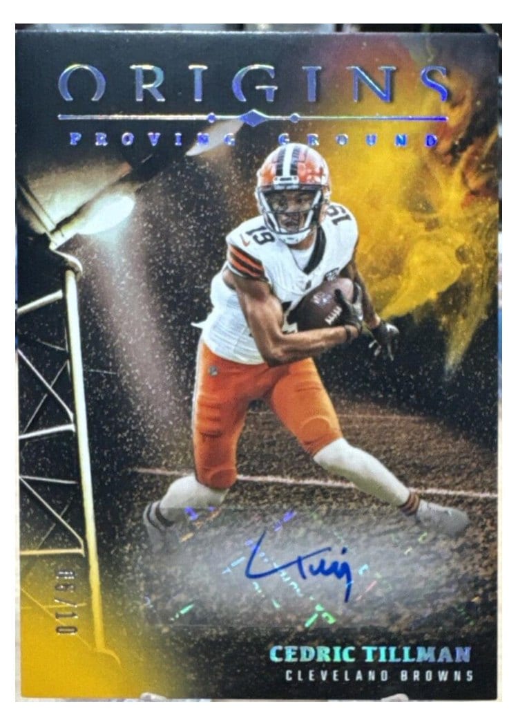 2024 Panini Origins Proving Ground Signatures Cedric Tillman #PGS-CTI card