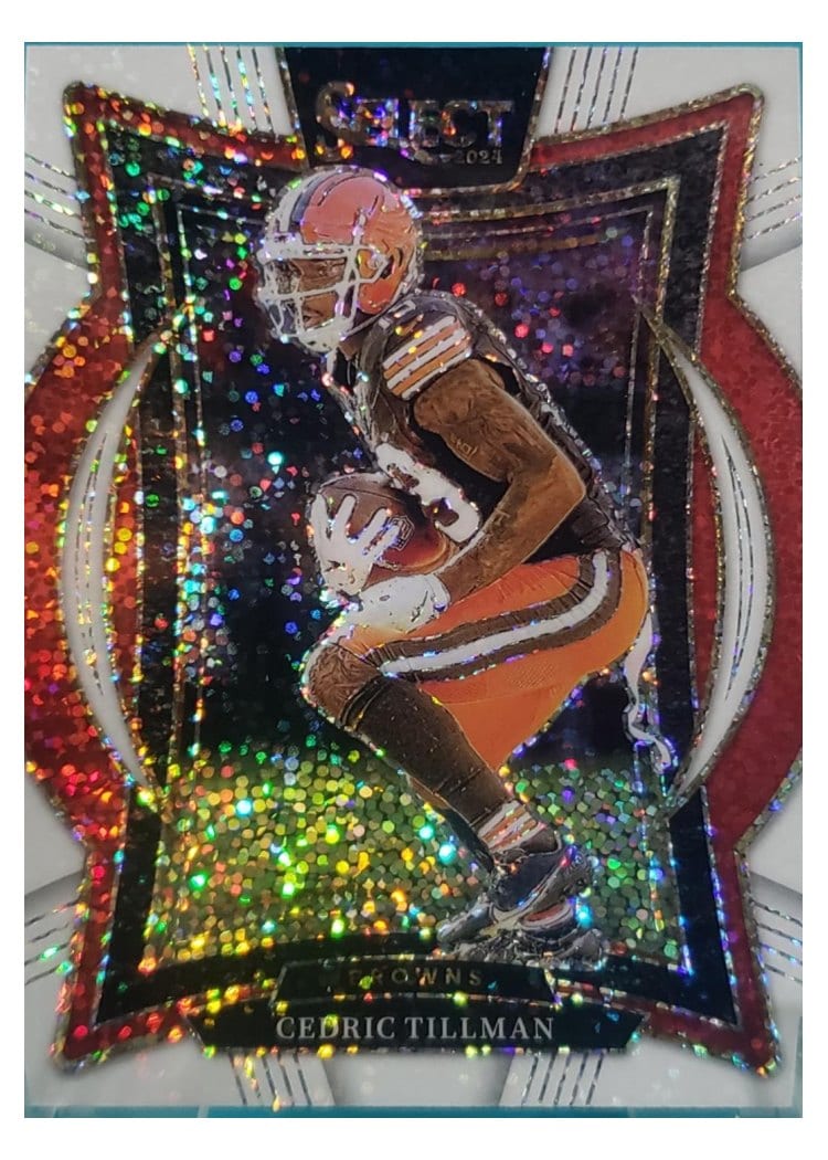 2024 Panini Select Base Set Cedric Tillman White Sparkle Prizm #17 card