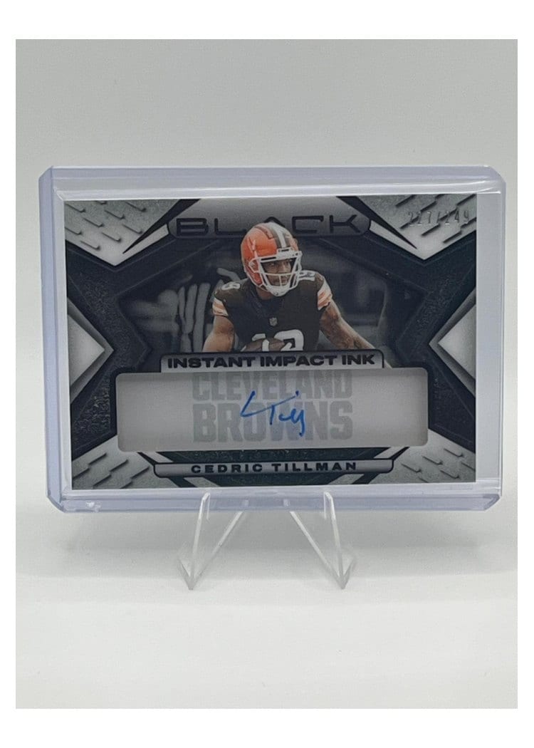 2025 Panini Black Instant Impact Ink Cedric Tillman #12 card
