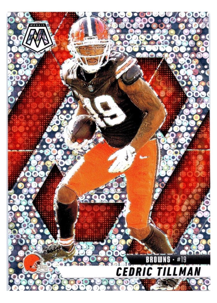 2025 Panini Mosaic Base Set Cedric Tillman No Huddle Silver #197 card