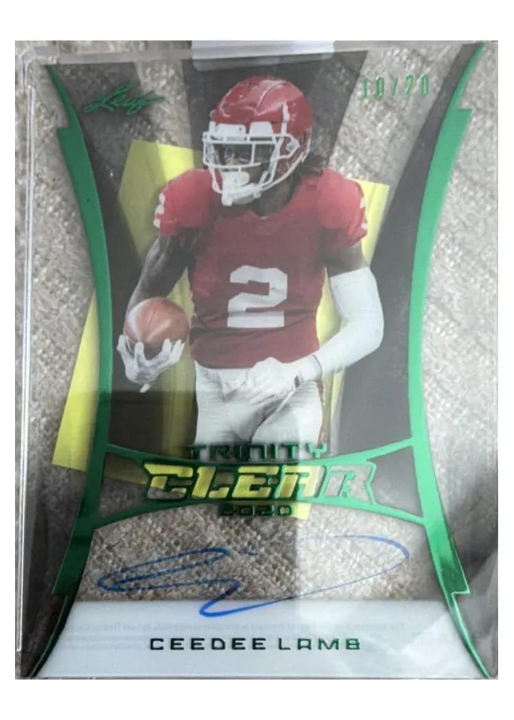 CeeDee Lamb, 2020 Leaf Trinity Clear Autograph